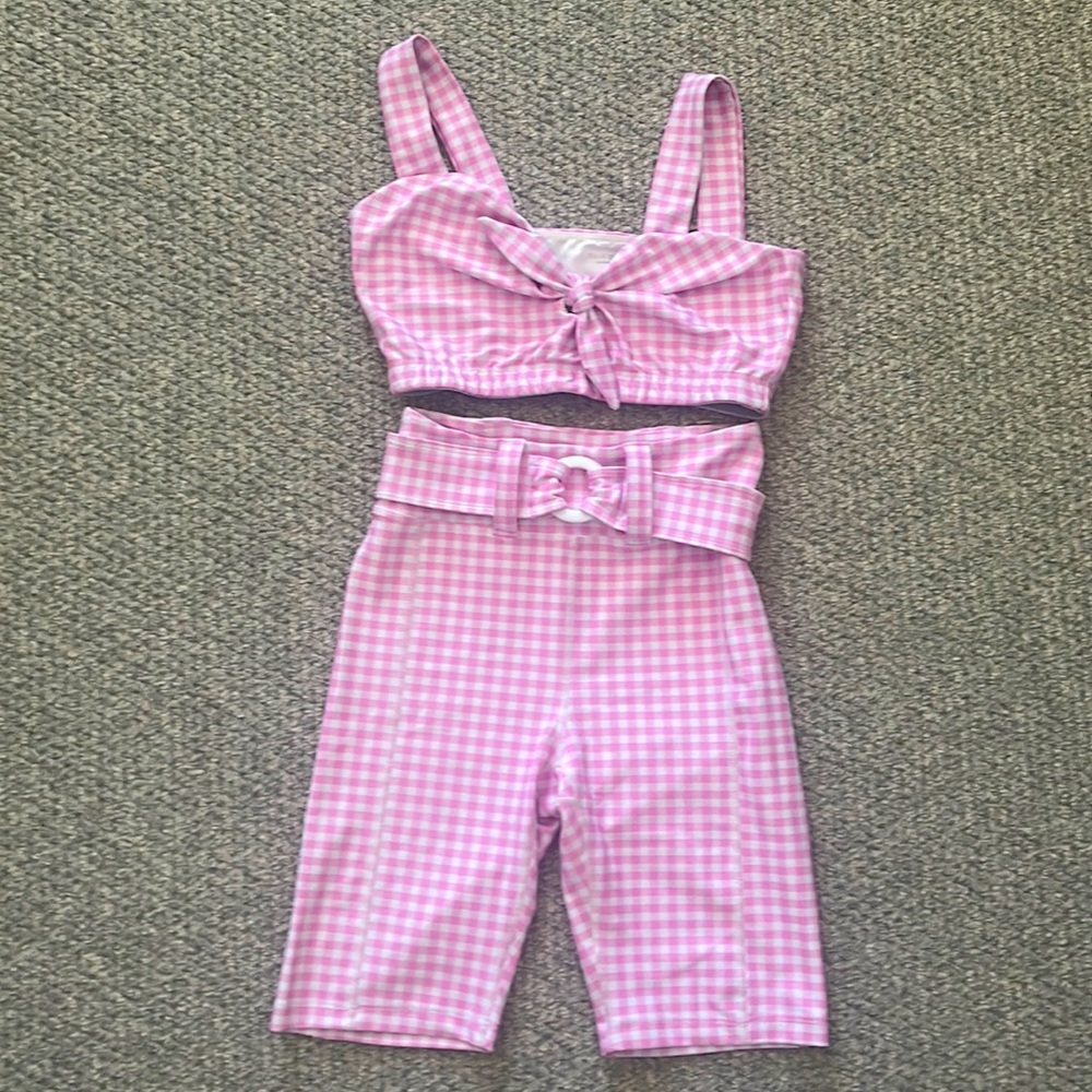 Year of Ours link/white gingham set